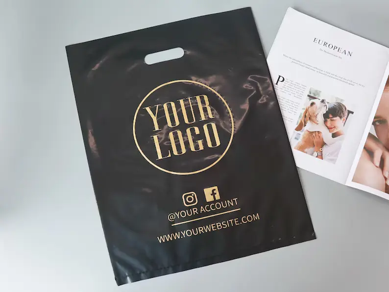 Wholesale Die Cut Eco-Friendly Custom Design Shopping Gravure Printing Plastic Bags With Logo