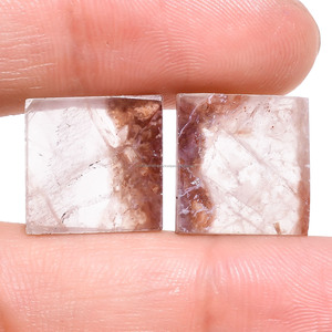 Cabochon de forme carrée lisse en Quartz fantôme naturel de qualité supérieure à forte demande - Product Image 3
