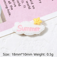 Cabochons en résine à dos plat, motifs mini canard mignon, château de plage et coquillage, pour centre de nœud à cheveux, accessoires de décoration Kawaii pour DIY et nail art