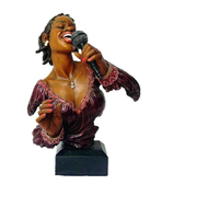 Figurine de saxophoniste de jazz en polyrésine de 13 pouces, artisanat en résine, décoration de table de bar, sculpture, modèle, style artistique, thème musical, cadeau