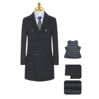 Manteau d'hiver en laine pour homme, long, sur mesure, personnalisation de groupe, confection sur mesure