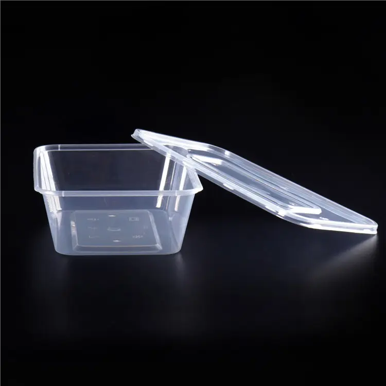 عالية الجودة مربع PP البلاستيك تخزين الميكروويف المتاح وعاء لاصطحاب الطعام أثناء التنقل