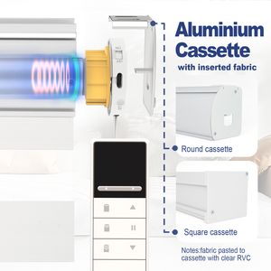 Tende <span class=keywords><strong>a</strong></span> <span class=keywords><strong>Rullo</strong></span> Motorizzate Zebra Grigio-Nere dal Design Moderno, Tende Elettriche Personalizzate per Finestre con Uso Quotidiano Integrato - Product Image 5