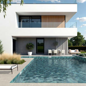 אריחי ריצוף חוץ פורצלן איכותיים בעובי 9.5 מ\\\"מ, אנטיבקטריאליים, מודרניים, נגד החלקה, לבריכות שחייה ומרצפות חוץ. - Product Image 3