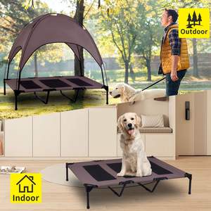 Yeni tasarım <span class=keywords><strong>Amazon</strong></span> sıcak satış çıkarılabilir Pet soğutma karyolası çıkarılabilir nefes yükseltilmiş açık gölgelik ile köpek yatağı - Product Image 6