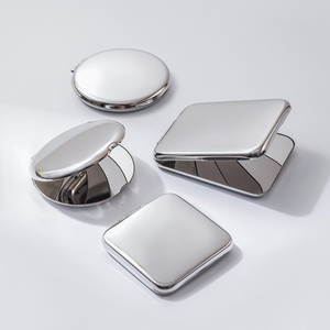 Personalized Customized Stainless Steel Makeup <strong>Mirror</strong> Portable Round Square Folded <strong>Compact</strong> <strong>Mirrors</strong> Silver Pocket <strong>Mirror</strong> - Product Image 1