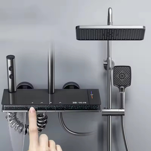 Juego <span class=keywords><strong>de</strong></span> <span class=keywords><strong>Ducha</strong></span> Termostática YF 2026 en Gris Metálico con Pantalla Digital y Luz LED Estrellada, Sistema <span class=keywords><strong>de</strong></span> <span class=keywords><strong>Ducha</strong></span> para Baño con 4 Funciones - Product Image 3