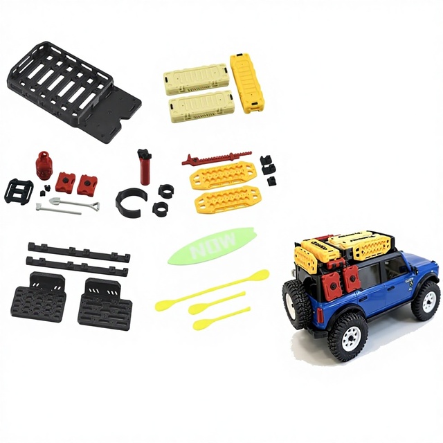 1/30 Metal RC Mood Parts Full Set Decorative Accessories Pack for SCX30 Crawler Upgrades (Black) Vehicles & Remote Control Toys