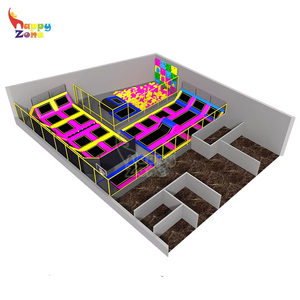 Parque de trampolín interior grande de nuevo <span class=keywords><strong>diseño</strong></span> de fábrica de China con carrera de obstáculos Ninja Warrior, grado comercial, seguro y duradero - Product Image 6