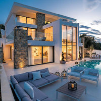 Villa préfabriquée de luxe en acier léger avec design 3D, maison modulaire préfabriquée, maison conteneur préfabriquée, villas préfabriquées à vendre