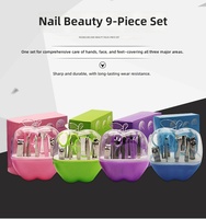 Ensemble de coupe-ongles personnalisé de nouvelle conception Apple 8 en 1 - Coupe-ongles et outils de soin des ongles, coffret cadeau, kit de beauté, outils de pédicure