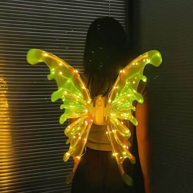 Alas De Hada Eléctricas Con Luz LED Y Música – Set De 4 Piezas – Para Niñas A Partir De 4 Años – Accesorio De Disfraz Para Halloween Y Carnaval