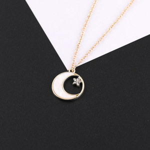 Colgante de aleación de zinc con forma de luna y dije de estrella para collar, joyería, accesorio de regalo unisex - Product Image 1
