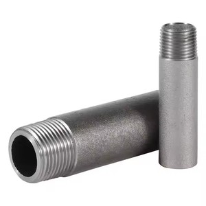 Mamelons de tuyau de filetage ASME B16.11 matériaux de <span class=keywords><strong>plomberie</strong></span> raccords de tuyauterie galvanisés <span class=keywords><strong>en</strong></span> acier à chaud <span class=keywords><strong>mamelon</strong></span> de baril <span class=keywords><strong>en</strong></span> acier au carbone - Product Image 1