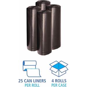 Bolsas de Basura Reforzadas Boardwalk 521 Super Extra-Heavy, 40x46, 1.6 Mil, 45 Galones, Negras, 10 Bolsas por Rollo (Caja de 10 Rollos) - Product Image 4