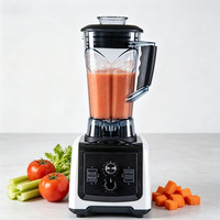 Blender commercial multi-vitesses 2L, double bouton rotatif, mixeur à fruits, mixeur alimentaire, blender robuste