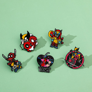 Phim Hoạt Hình Mát Mẻ Chết Hồ Bơi <span class=keywords><strong>James</strong></span> Howlett Marvel Men Nhãn Pins Tùy Chỉnh Kim Loại Huy Hiệu Trâm Vải Trang Trí Pin Phụ Kiện - Product Image 2