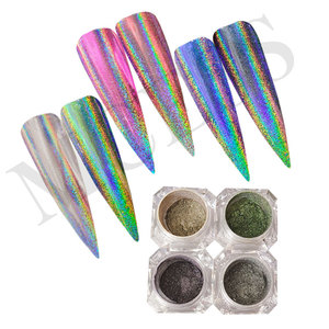 Marca MCESS uñas mágicas holográficas polvo de cromo de lujo antes de la capa superior para polvo de inmersión - Product Image 1