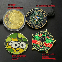 Moneda Conmemorativa de Desafío Personalizada de Aleación de Zinc con Logotipo Antiguo en Relieve 3D de Doble Cara en Bronce Antiguo para Fabricación de Monedas