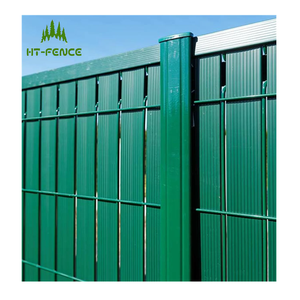 HT-FENCE Panneaux de clôture de jardin à écran 3D Kit de latte de latte rigide en PVC pour cadre en métal de 2.5m - Product Image 2