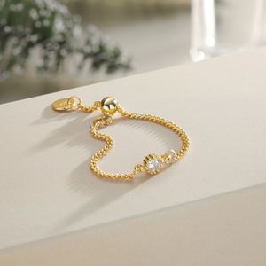 Anillos de Joyería Dylam con Diseño Personalizado Único, Chapados en Oro de 18K y Rodio Fino, Cadena de Plata 925 con Circonita 5A, para Navidad - Product Image 5