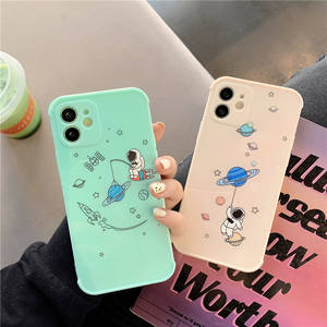 เคสซิลิโคนนิ่มลายนักบินอวกาศ,เคสกันกระแทกสำหรับ <span class=keywords><strong>iPhone</strong></span> 11 Pro 12 Mini X XR XS Max <span class=keywords><strong>SE</strong></span> <span class=keywords><strong>2020</strong></span> - Product Image 3