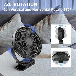 Ventilateur puissant rechargeable par USB 10000 mAh à longue autonomie pour les aventures en plein air, la pêche et le camping - Product Image 2