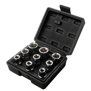 E Type Socket <b>Set</b> 1/2 In Drive 10-24mm 9 Piece Industrial Grade Carbon Steel Hexagonal Socket <b>Tool</b> <b>Set</b> For <b>Mechanical</b> Auto - Product Image 4