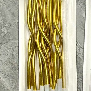 Groothandel Premium Verguld Gebogen Spirale Verjaardagskaarsen Paraffinewas voor Bruiloft en Taartdecoratie - Product Image 4