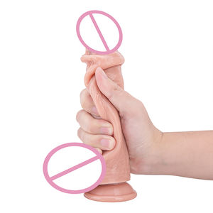 Dildo <span class=keywords><strong>Penis</strong></span> Silikon Realistis dengan Kulit Luar yang Dapat Bergerak, Kulit Lembut Besar yang Mudah Digeser & Suction Cup, Warna Segar, Grosir - Product Image 2