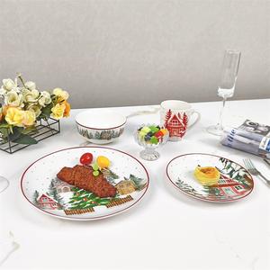 Exquisito juego de vajilla de cerámica de 12 piezas: diseños múltiples duraderos, elegantes y ecológicos, fáciles de limpiar. Venta directa de fábrica. - Product Image 4