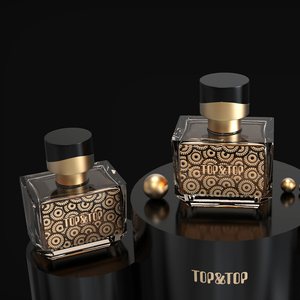 Accepter les flacons de parfum de luxe rectangulaires carrés arabes dorés personnalisés Flacon de <span class=keywords><strong>parfumerie</strong></span> Flacon de parfum vide en verre de 70ml - Product Image 3