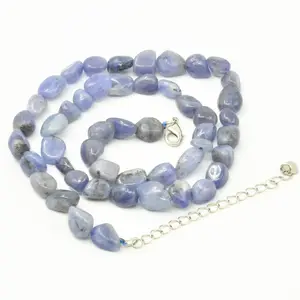 Aita Wholesale Natural Tumble Tanzanite Stone Fashion Crystal Beaded for Necklace Jewelry Making