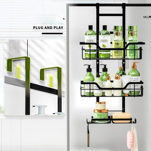 Moderno in acciaio inox appeso organizzatore <span class=keywords><strong>doccia</strong></span> Rack bagno con ripiani <span class=keywords><strong>doccia</strong></span> senza foratura - Product Image 3