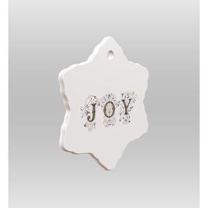 Adorno de porcelana redondo de doble cara para regalo y decoración de pared con elegante hilo dorado - Product Image 3