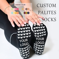 Chaussettes de sport respirantes antidérapantes avec logo personnalisé, chaussettes de yoga respirantes en coton pour l'extérieur
