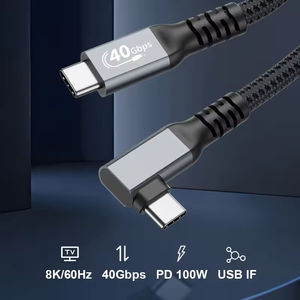 ULT-unite USB4电缆USB4 40gbps充电电缆100w 8K 60hz USB-if c型至c型弯头电缆1m - Product Image 2