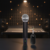 Microphone de karaoké sans fil professionnel Aidi, à condensateur cardioïde, 1 canal, prise casque 3,5 mm, métal, 2,4 G, 120 dB