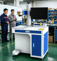 Machine de marquage laser à fibre de bureau multi-puissance 20W-100W haute précision pour le marquage de logos industriels