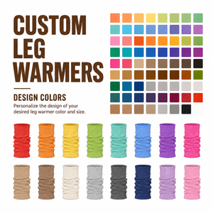 Guêtres en tricot personnalisées avec logo, couleur unie, pour femmes, style urbain, yoga, vêtements de sport - Product Image 2