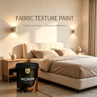 Peinture murale extérieure mate texturée à base d'eau Validea Acrylic, écologique, bicomposante, imperméable, effet grain de tissu, application au pinceau vénitien