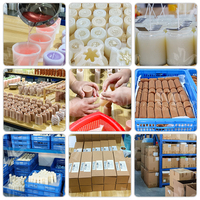 N-183 Bougies parfumées en cire de soja en forme d'ours pour baby shower, en gros, pour cadeaux et décoration de fête