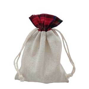 Custom <b>Drawstring</b> Cotton Gift <b>Bags</b> Calico <b>Make</b> <b>up</b> Pouch - Product Image 6