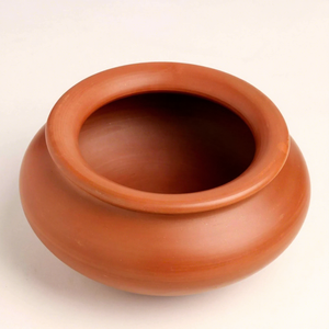 <b>Handmade</b> Terracotta Curd Pot With Lid Traditional Clay Dahi Handi Folk Art <b>Pottery</b> Home Decoration - Product Image 2
