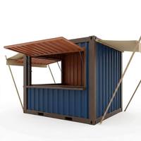 Kiosque Conteneur Tropical Préfabriqué 10 pieds – Bar/Boutique Modulaire Extérieur, Cuisine Commerciale pour Complexes Balnéaires, Glamping et Hôtellerie