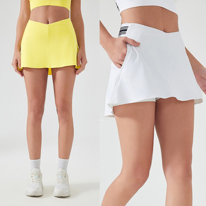 Tennisrokken Voor Dames Geplooide Tennisrok Met Zakken Golfskorts Voor Vrouwen Atletische Herfstrokken Met Korte Broek Gekruiste Taille - Product Image 1