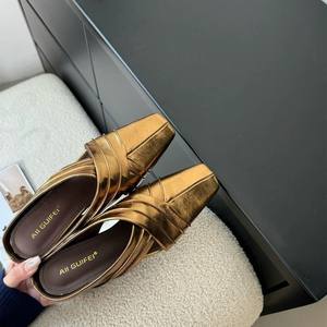 Mules Rétro Françaises à Bout Fermé pour Femmes, Talon Pog, Tendance Mode Printemps-Été-Automne, Semelle 3 cm, Cuir PU, Cristal LSYA16 - Product Image 3