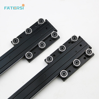 Rails de guidage à double axe pour glissières de meuble à roulettes à montage inférieur avec fermeture amortie pour présentoirs de bijoux d'hôtel et de centre commercial