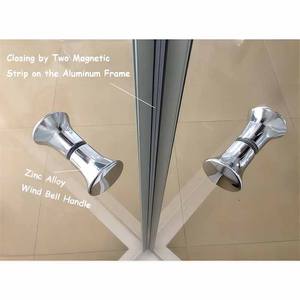 Cabines de <span class=keywords><strong>douche</strong></span> en verre trempé à pivot carré de haute qualité, <span class=keywords><strong>cabine</strong></span> de <span class=keywords><strong>douche</strong></span> pour salle de bain - Product Image 4