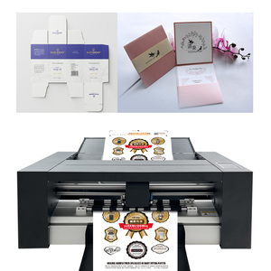 Machine de découpe d'étiquettes à double tête HG370D avec rainurage et découpe de contour par caméra, alimentation automatique 350 mm, découpe semi-complète et rainurage en une seule passe - Product Image 1
